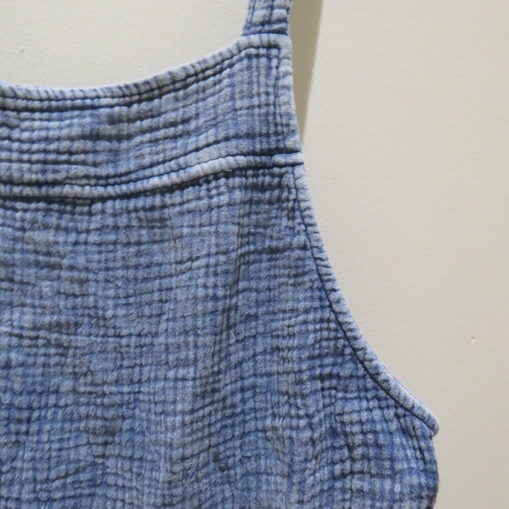 ANTHROPOLOGIE LA BIZ Maronie Relaxed Gauze Shortalls in Light Blue Medium Beachy - Picture 8 of 16